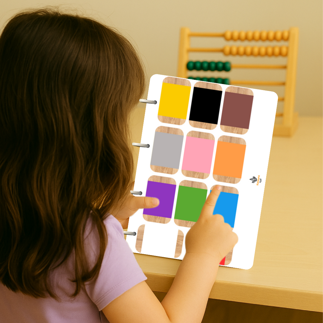 Le grand livret sensoriel des couleurs – Jeu d’association ombres et objets réels